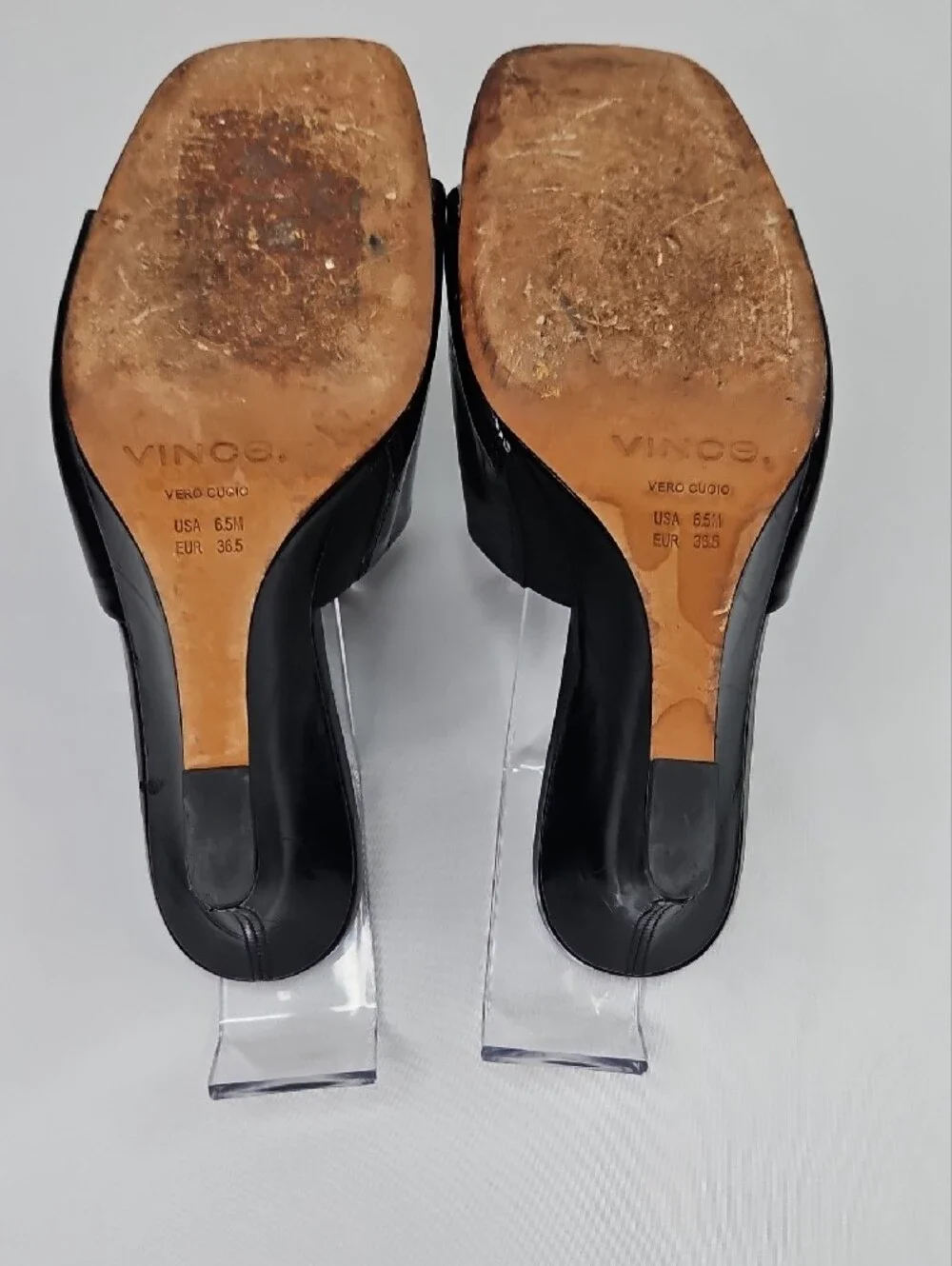 Vince Pia 75MM Crocodile Embossed Leather Sandals Size 6.5